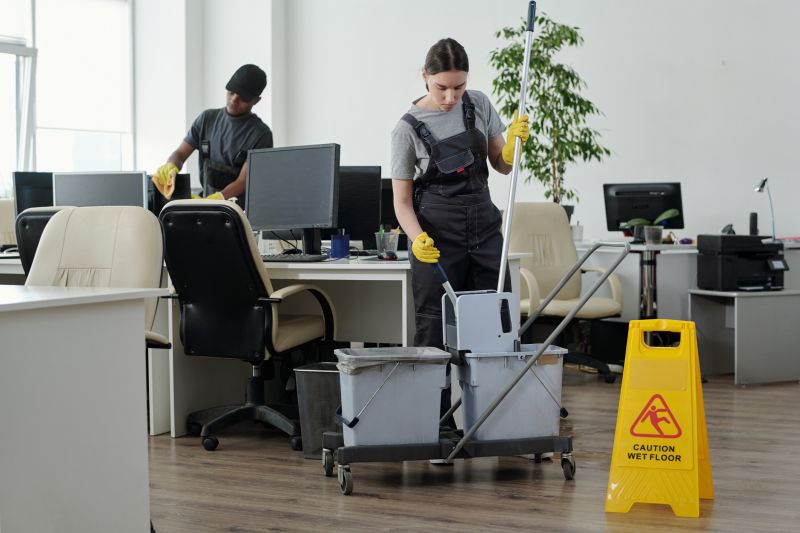 Cleaning Equipment in Use
